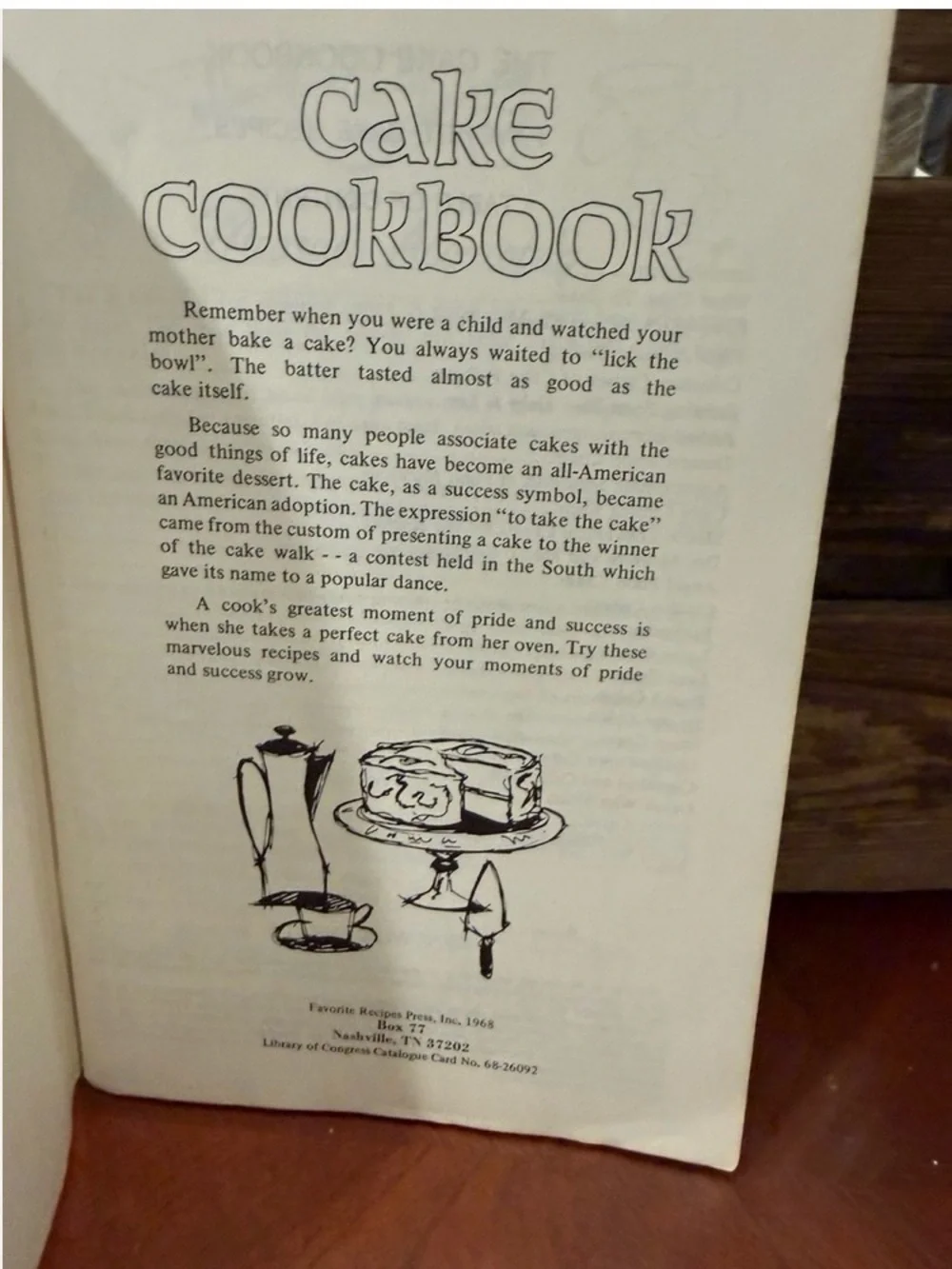 Vintage 128 Page Cake Cookbook -